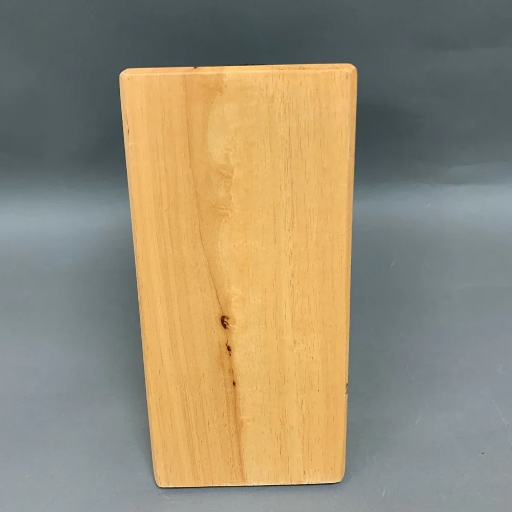 I Go Home Products Slotless Wooden Knife Block Stand Cutlery Storage Organizer